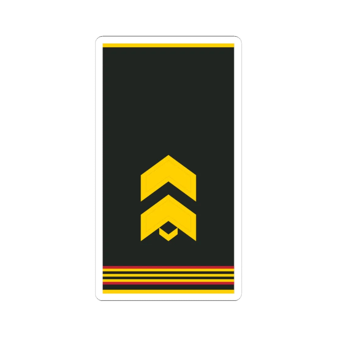 Mongolian Army SGT shirt (Mongolia) (Military Rank) STICKER Vinyl Kiss-Cut Decal 3 Inch White - The Sticker Space