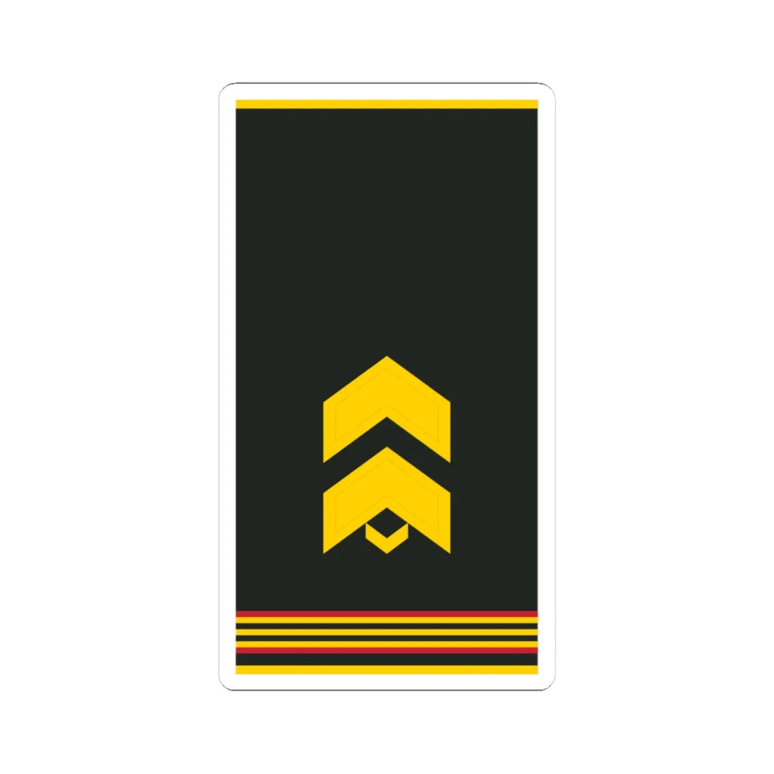 Mongolian Army SGT shirt (Mongolia) (Military Rank) STICKER Vinyl Kiss-Cut Decal 4 Inch White - The Sticker Space