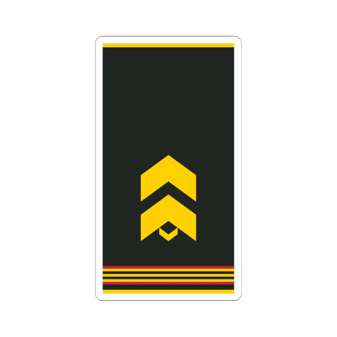 Mongolian Army SGT shirt (Mongolia) (Military Rank) STICKER Vinyl Kiss-Cut Decal 6 Inch White - The Sticker Space