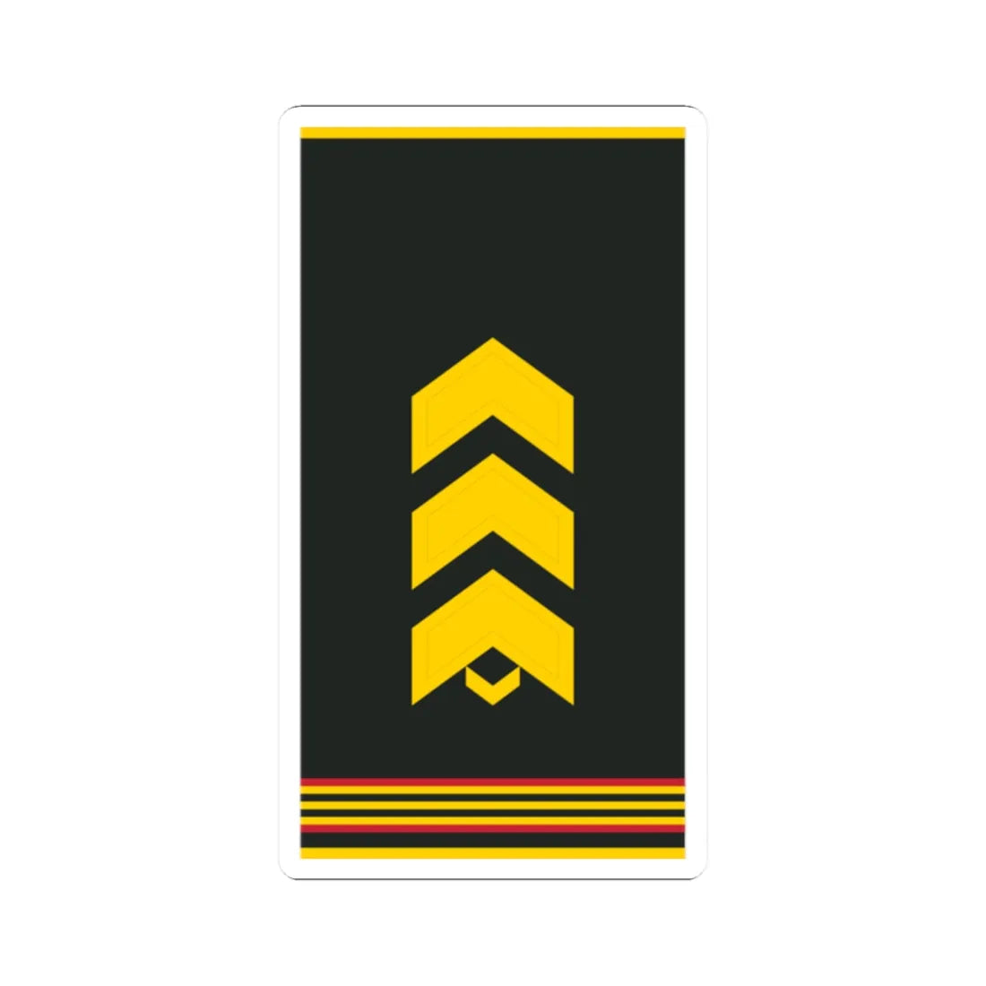 Mongolian Army SSG shirt (Mongolia) (Military Rank) STICKER Vinyl Kiss-Cut Decal 2 Inch White - The Sticker Space