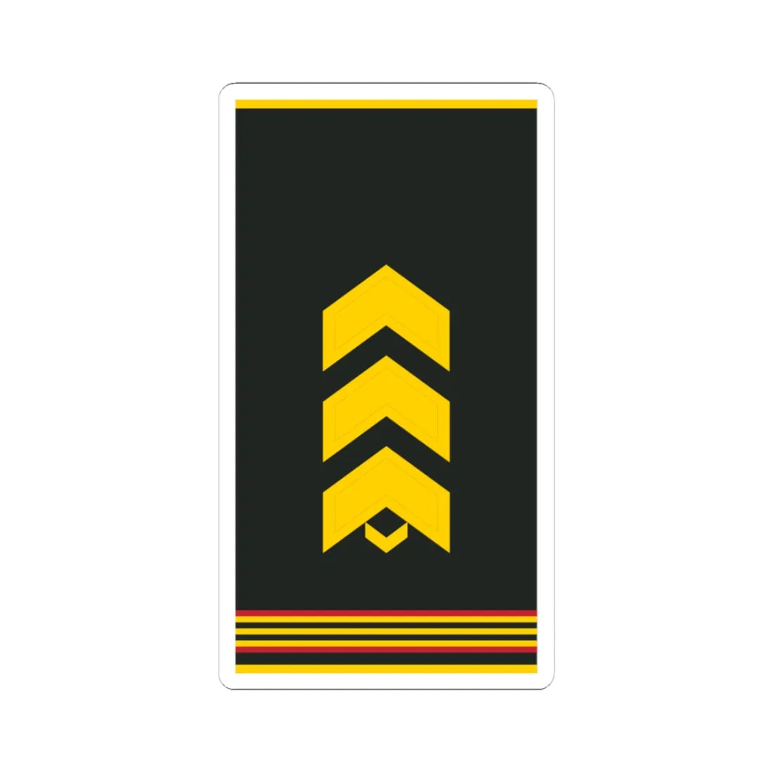 Mongolian Army SSG shirt (Mongolia) (Military Rank) STICKER Vinyl Kiss-Cut Decal 3 Inch White - The Sticker Space