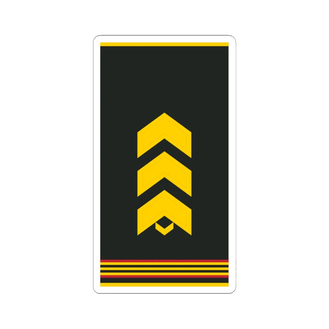 Mongolian Army SSG shirt (Mongolia) (Military Rank) STICKER Vinyl Kiss-Cut Decal 6 Inch White - The Sticker Space
