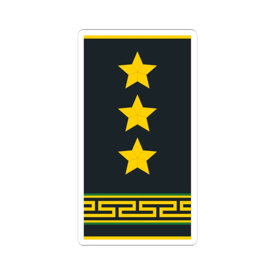 Mongolian Border troops COL shirt (Mongolia) (Military Rank) STICKER Vinyl Kiss-Cut Decal 3 Inch White - The Sticker Space