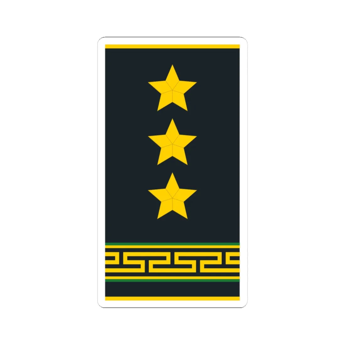 Mongolian Border troops COL shirt (Mongolia) (Military Rank) STICKER Vinyl Kiss-Cut Decal 4 Inch White - The Sticker Space