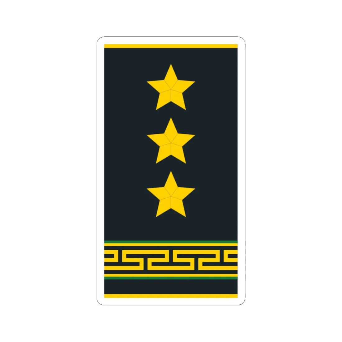Mongolian Border troops COL shirt (Mongolia) (Military Rank) STICKER Vinyl Kiss-Cut Decal 6 Inch White - The Sticker Space