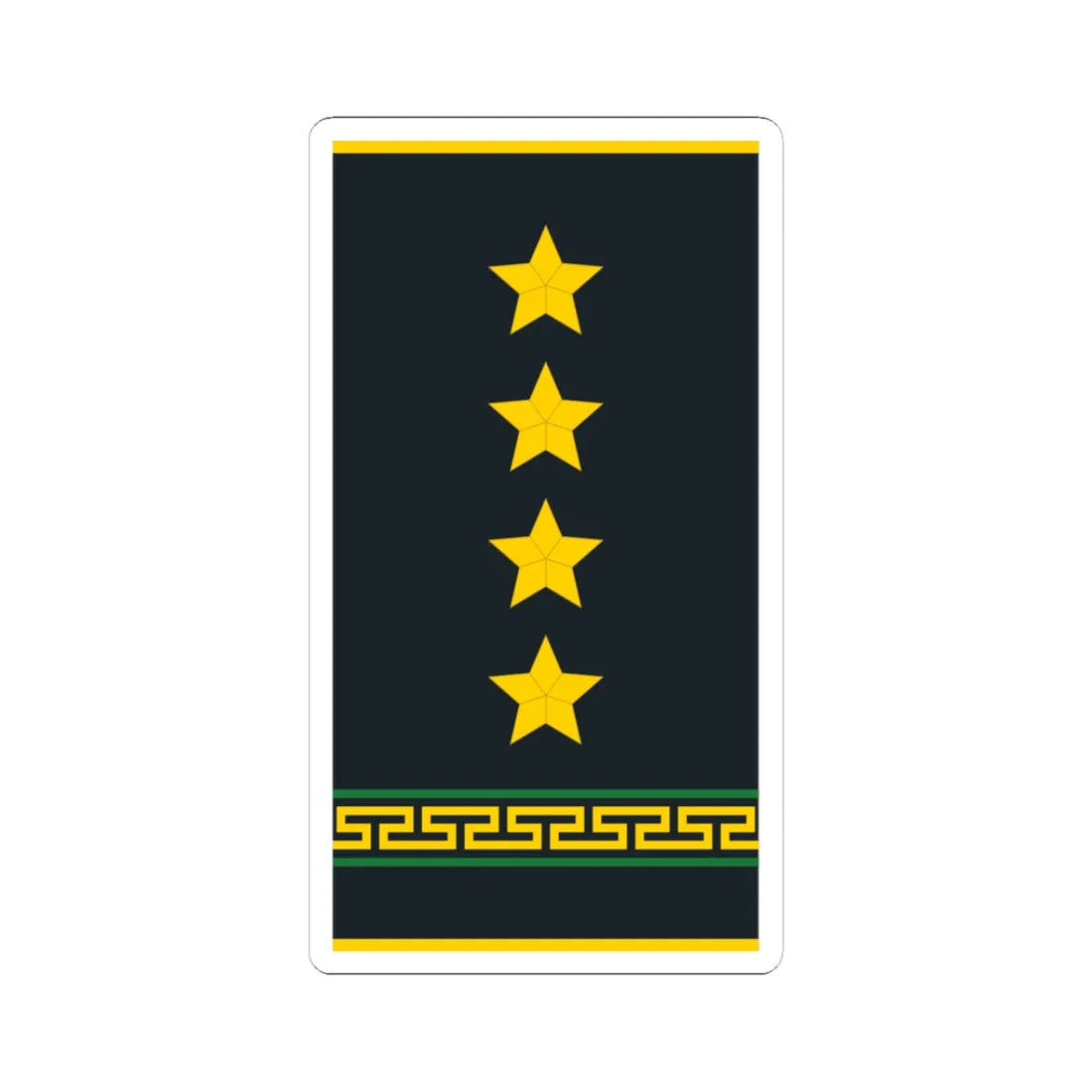 Mongolian Border troops CPT shirt (Mongolia) (Military Rank) STICKER Vinyl Kiss-Cut Decal 3 Inch White - The Sticker Space