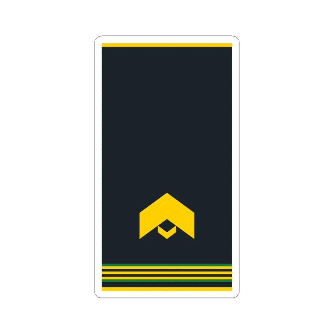 Mongolian Border troops JSG shirt (Mongolia) (Military Rank) STICKER Vinyl Kiss-Cut Decal 6 Inch White - The Sticker Space