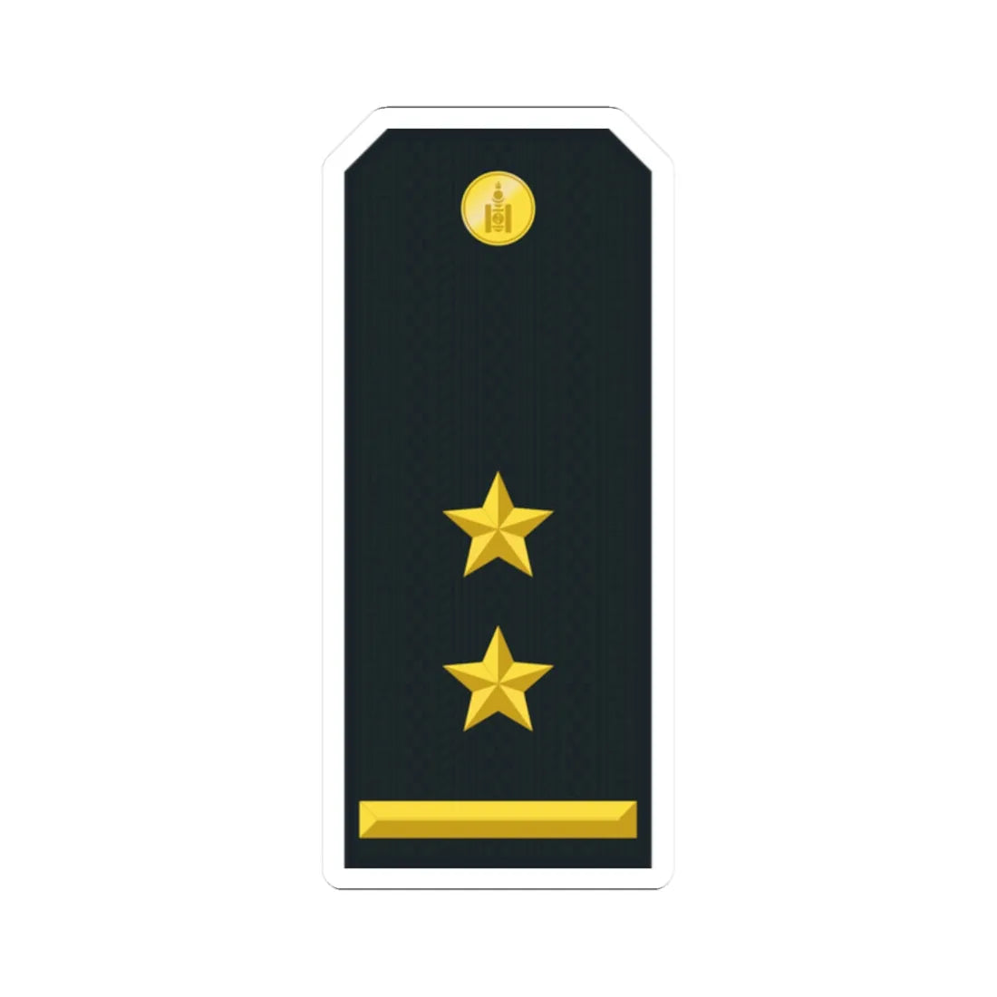 Mongolian Border troops LTC service (Mongolia) (Military Rank) STICKER Vinyl Kiss-Cut Decal 2 Inch White - The Sticker Space