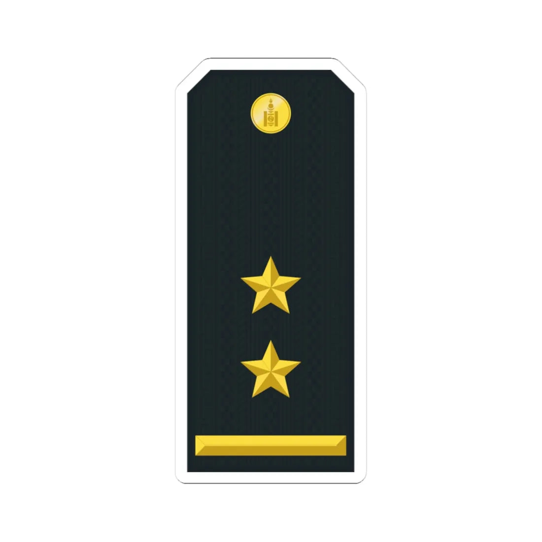 Mongolian Border troops LTC service (Mongolia) (Military Rank) STICKER Vinyl Kiss-Cut Decal 3 Inch White - The Sticker Space