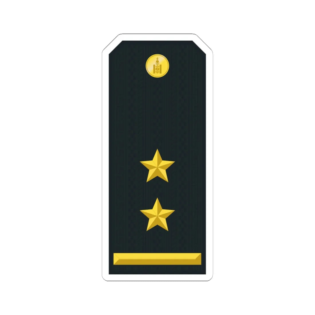 Mongolian Border troops LTC service (Mongolia) (Military Rank) STICKER Vinyl Kiss-Cut Decal 6 Inch White - The Sticker Space