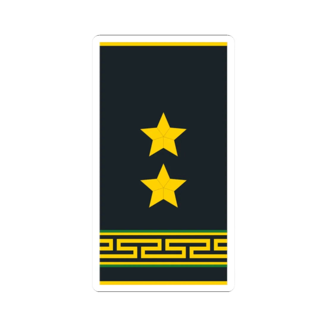 Mongolian Border troops LTC shirt (Mongolia) (Military Rank) STICKER Vinyl Kiss-Cut Decal 2 Inch White - The Sticker Space