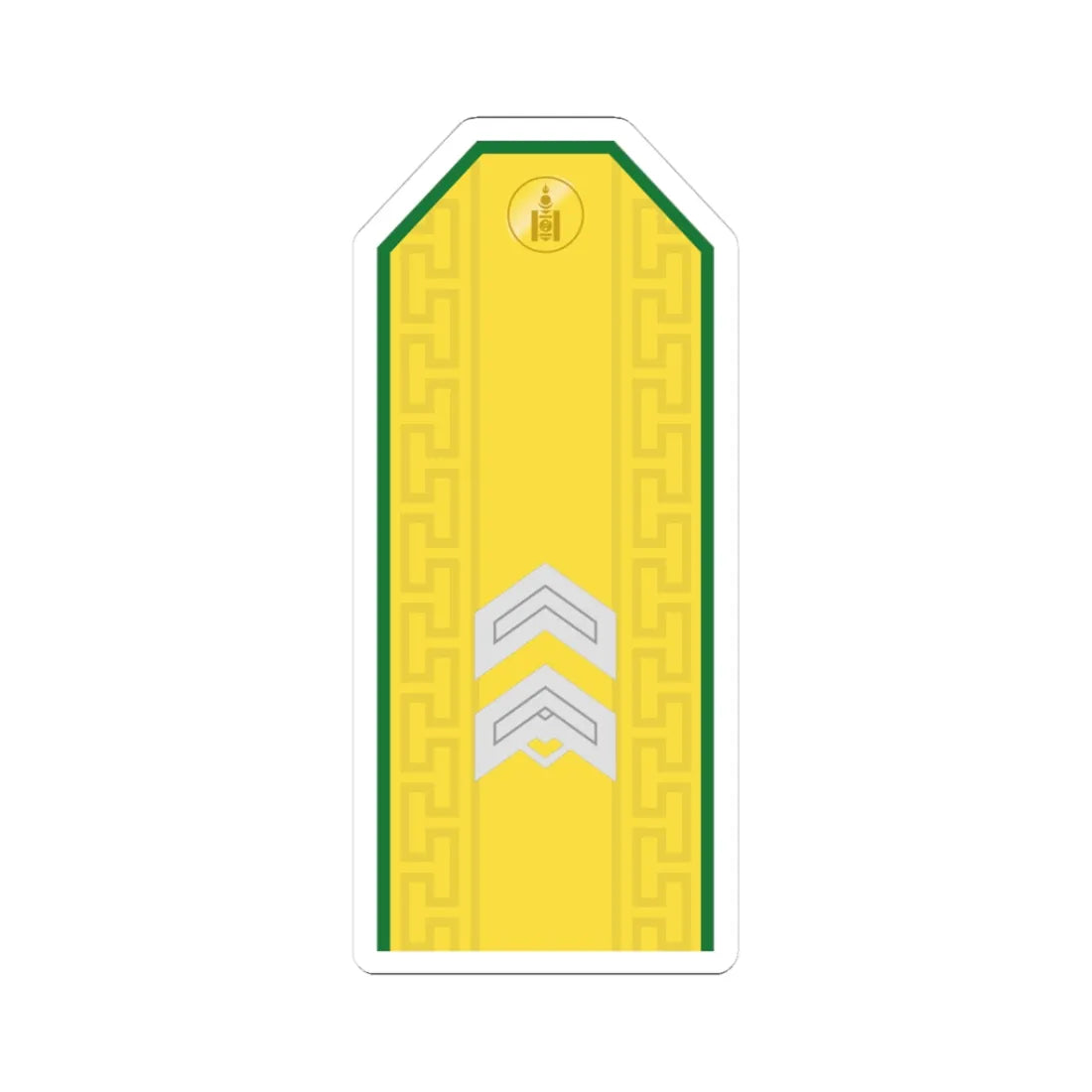 Mongolian Border troops SGT parade (Mongolia) (Military Rank) STICKER Vinyl Kiss-Cut Decal 3 Inch White - The Sticker Space