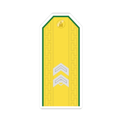 Mongolian Border troops SGT parade (Mongolia) (Military Rank) STICKER Vinyl Kiss-Cut Decal 3 Inch White - The Sticker Space