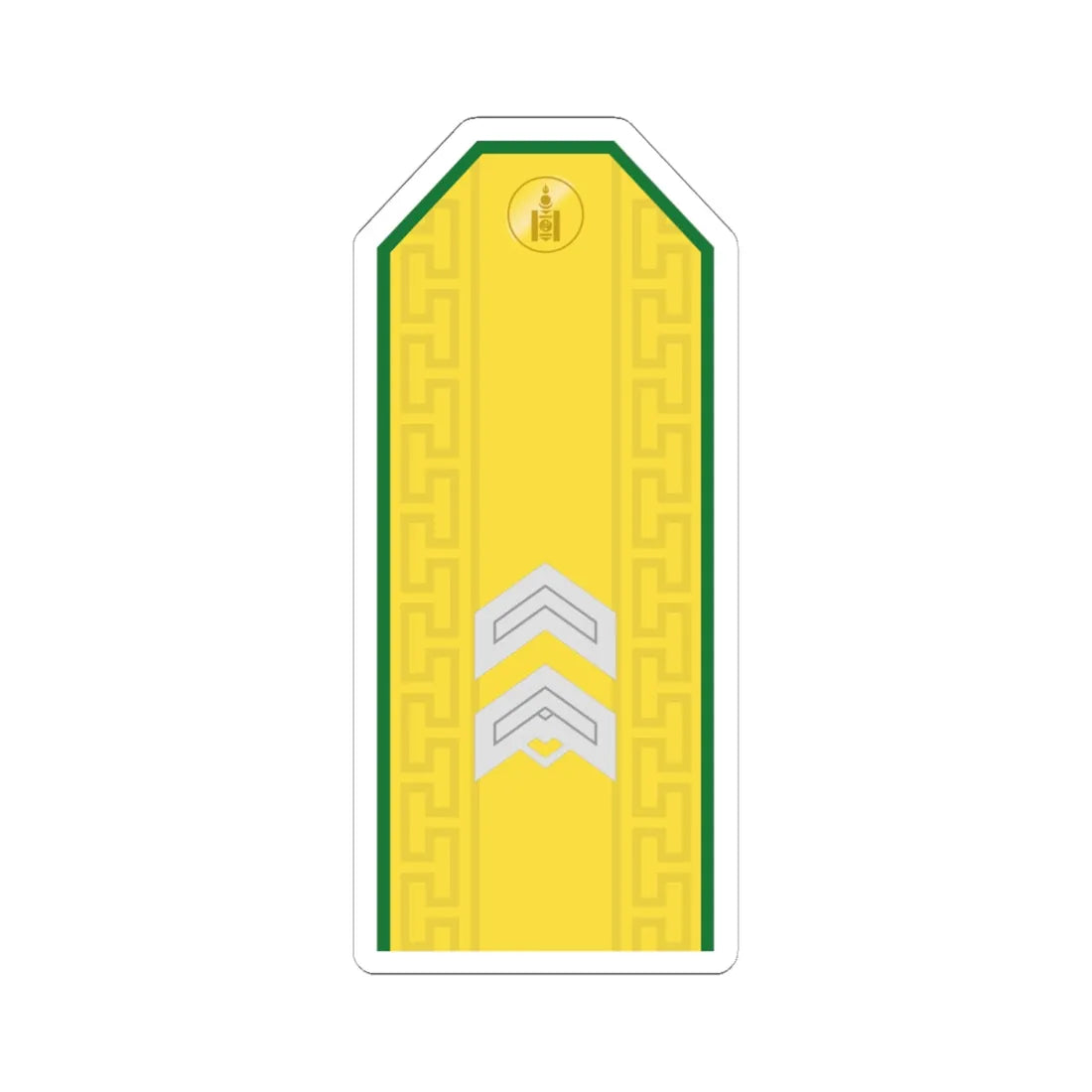 Mongolian Border troops SGT parade (Mongolia) (Military Rank) STICKER Vinyl Kiss-Cut Decal 6 Inch White - The Sticker Space