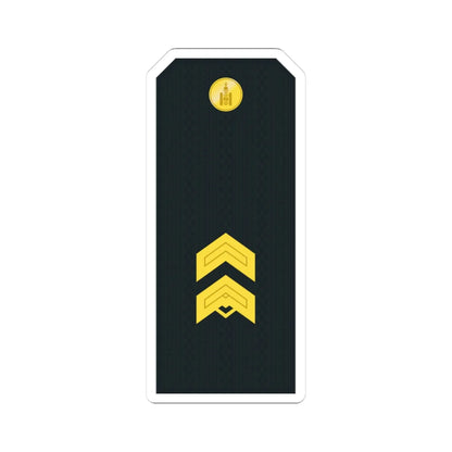 Mongolian Border troops SGT service (Mongolia) (Military Rank) STICKER Vinyl Kiss-Cut Decal 3 Inch White - The Sticker Space