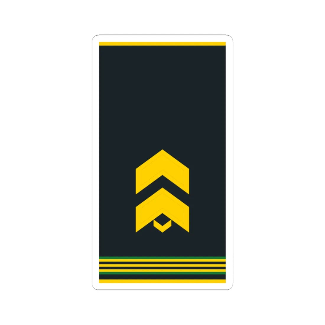 Mongolian Border troops SGT shirt (Mongolia) (Military Rank) STICKER Vinyl Kiss-Cut Decal 3 Inch White - The Sticker Space