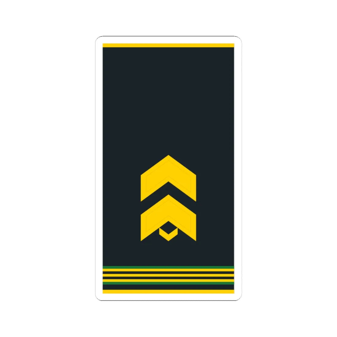 Mongolian Border troops SGT shirt (Mongolia) (Military Rank) STICKER Vinyl Kiss-Cut Decal 4 Inch White - The Sticker Space