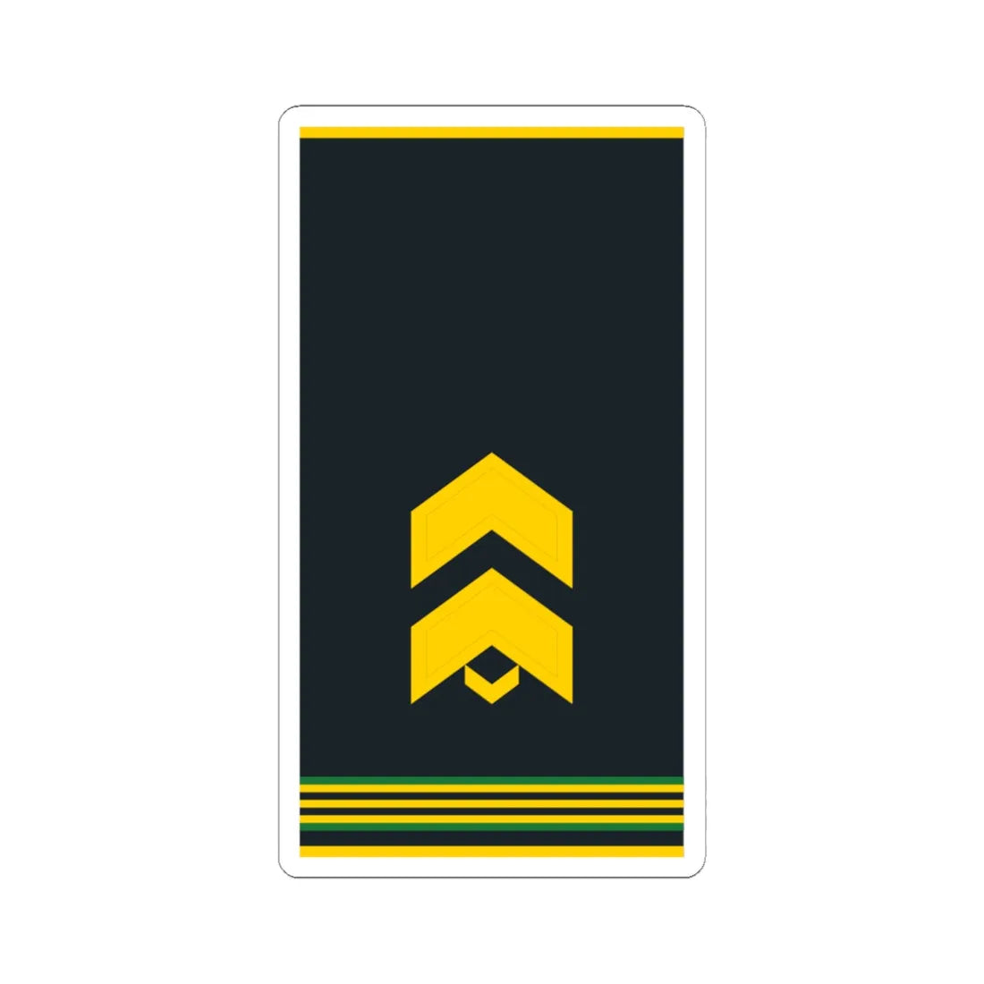 Mongolian Border troops SGT shirt (Mongolia) (Military Rank) STICKER Vinyl Kiss-Cut Decal 6 Inch White - The Sticker Space