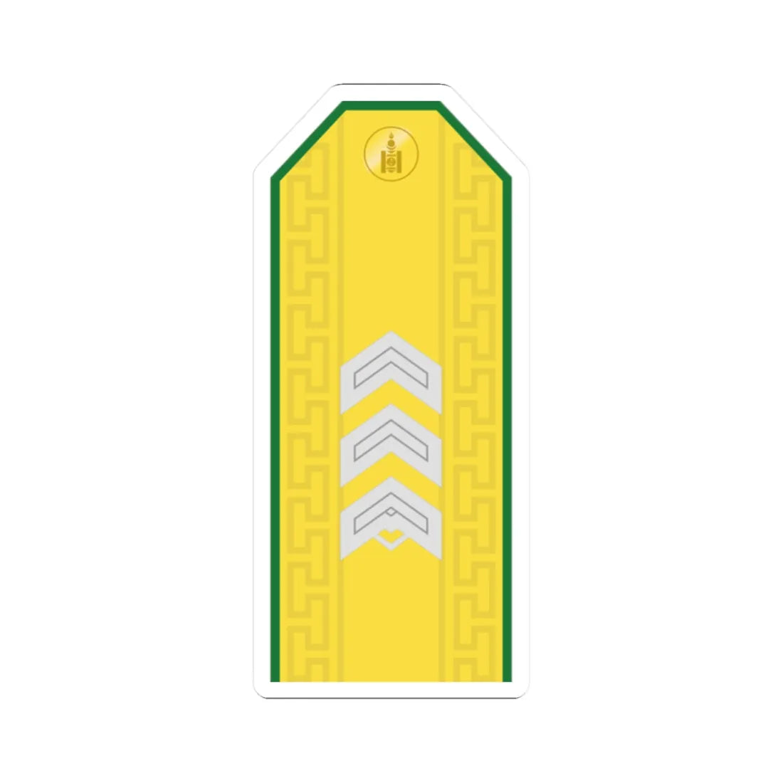 Mongolian Border troops SSG parade (Mongolia) (Military Rank) STICKER Vinyl Kiss-Cut Decal 2 Inch White - The Sticker Space