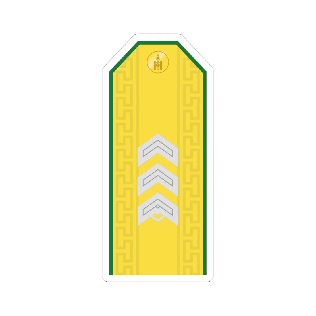 Mongolian Border troops SSG parade (Mongolia) (Military Rank) STICKER Vinyl Kiss-Cut Decal 3 Inch White - The Sticker Space