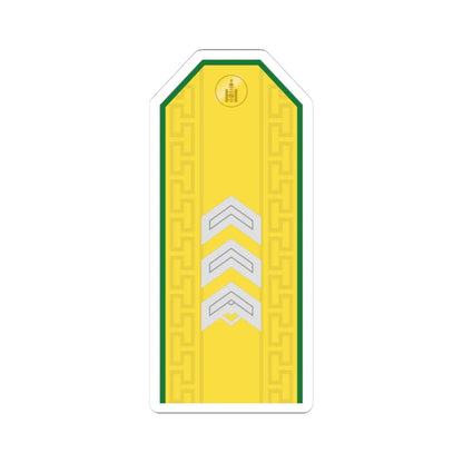 Mongolian Border troops SSG parade (Mongolia) (Military Rank) STICKER Vinyl Kiss-Cut Decal 3 Inch White - The Sticker Space