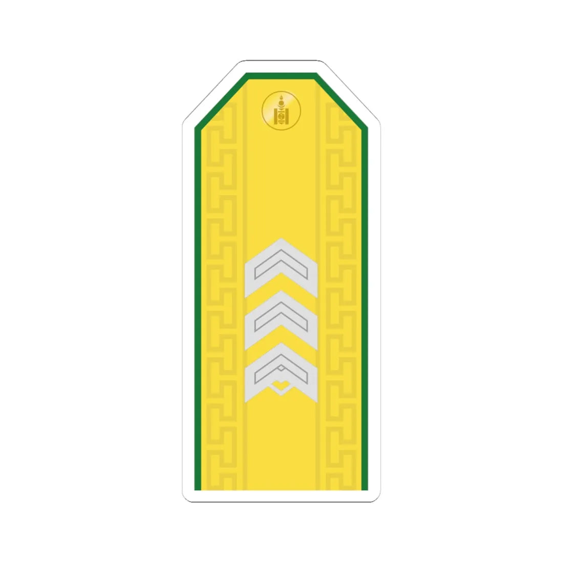 Mongolian Border troops SSG parade (Mongolia) (Military Rank) STICKER Vinyl Kiss-Cut Decal 4 Inch White - The Sticker Space