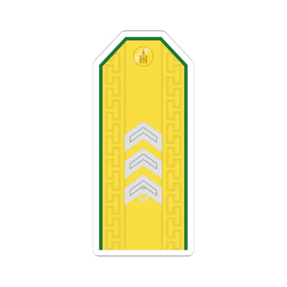 Mongolian Border troops SSG parade (Mongolia) (Military Rank) STICKER Vinyl Kiss-Cut Decal 4 Inch White - The Sticker Space