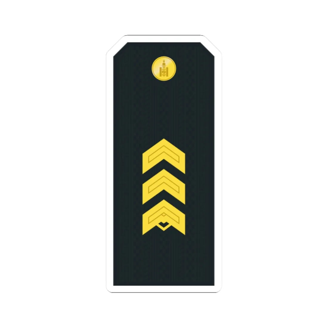 Mongolian Border troops SSG service (Mongolia) (Military Rank) STICKER Vinyl Kiss-Cut Decal 2 Inch White - The Sticker Space