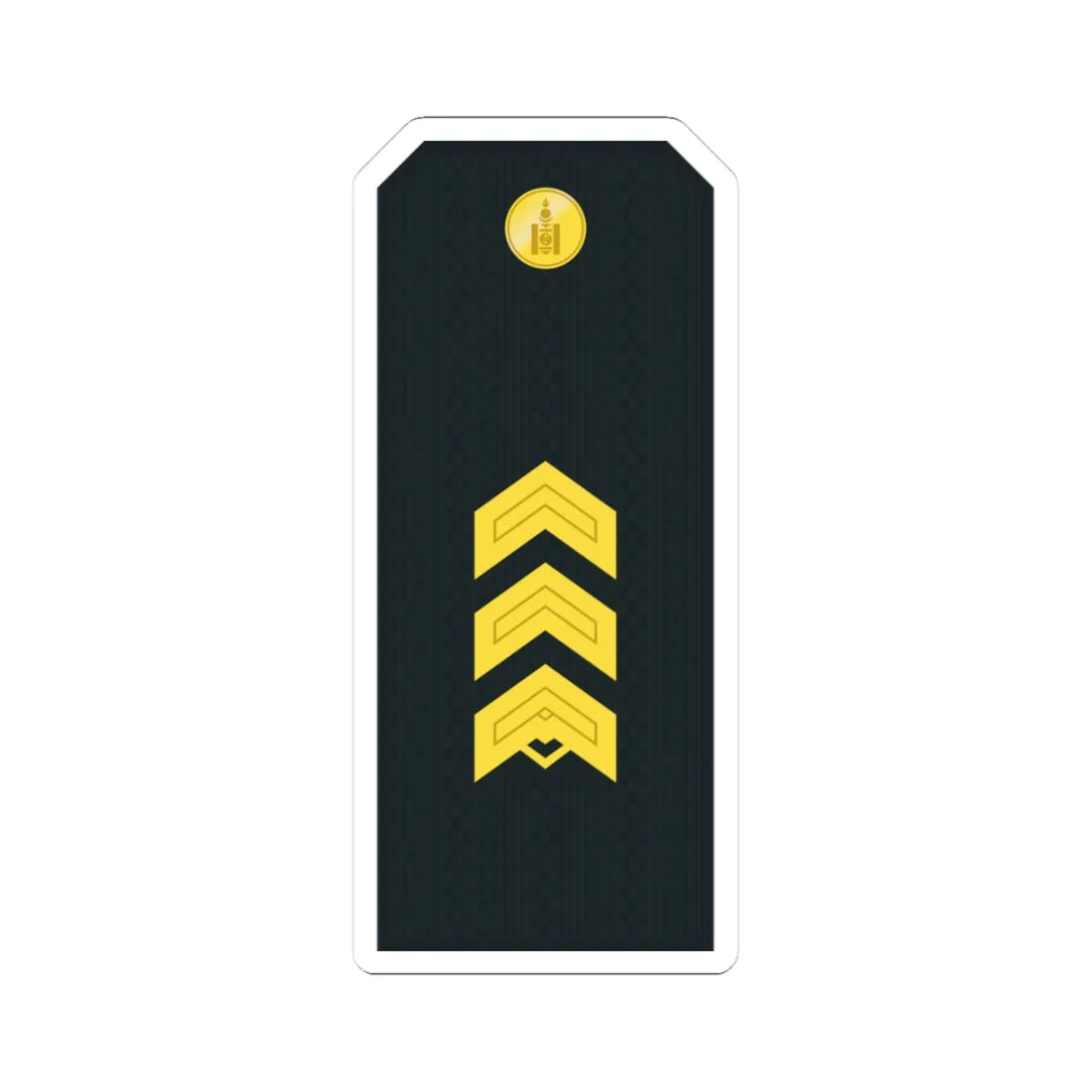 Mongolian Border troops SSG service (Mongolia) (Military Rank) STICKER Vinyl Kiss-Cut Decal 3 Inch White - The Sticker Space