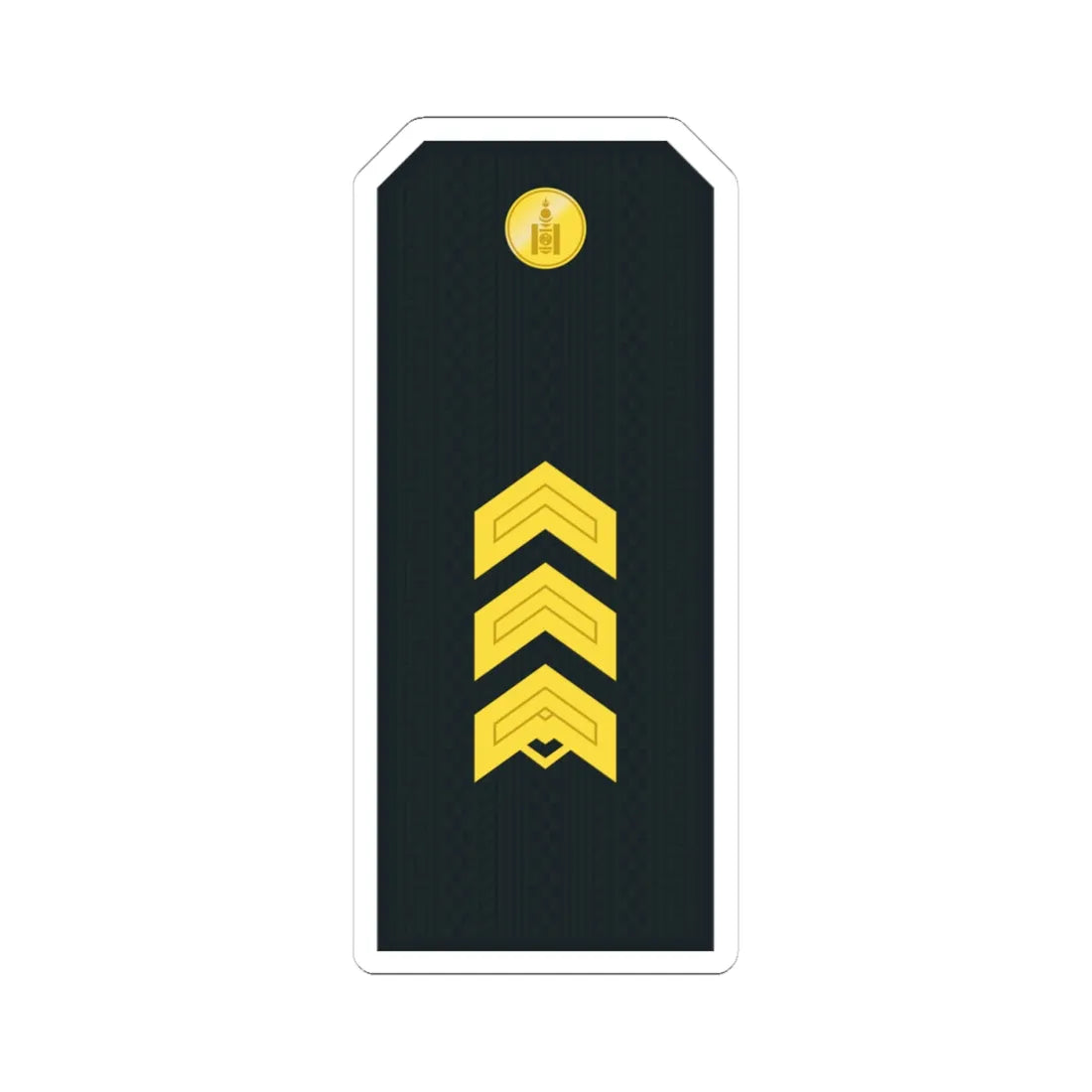Mongolian Border troops SSG service (Mongolia) (Military Rank) STICKER Vinyl Kiss-Cut Decal 4 Inch White - The Sticker Space