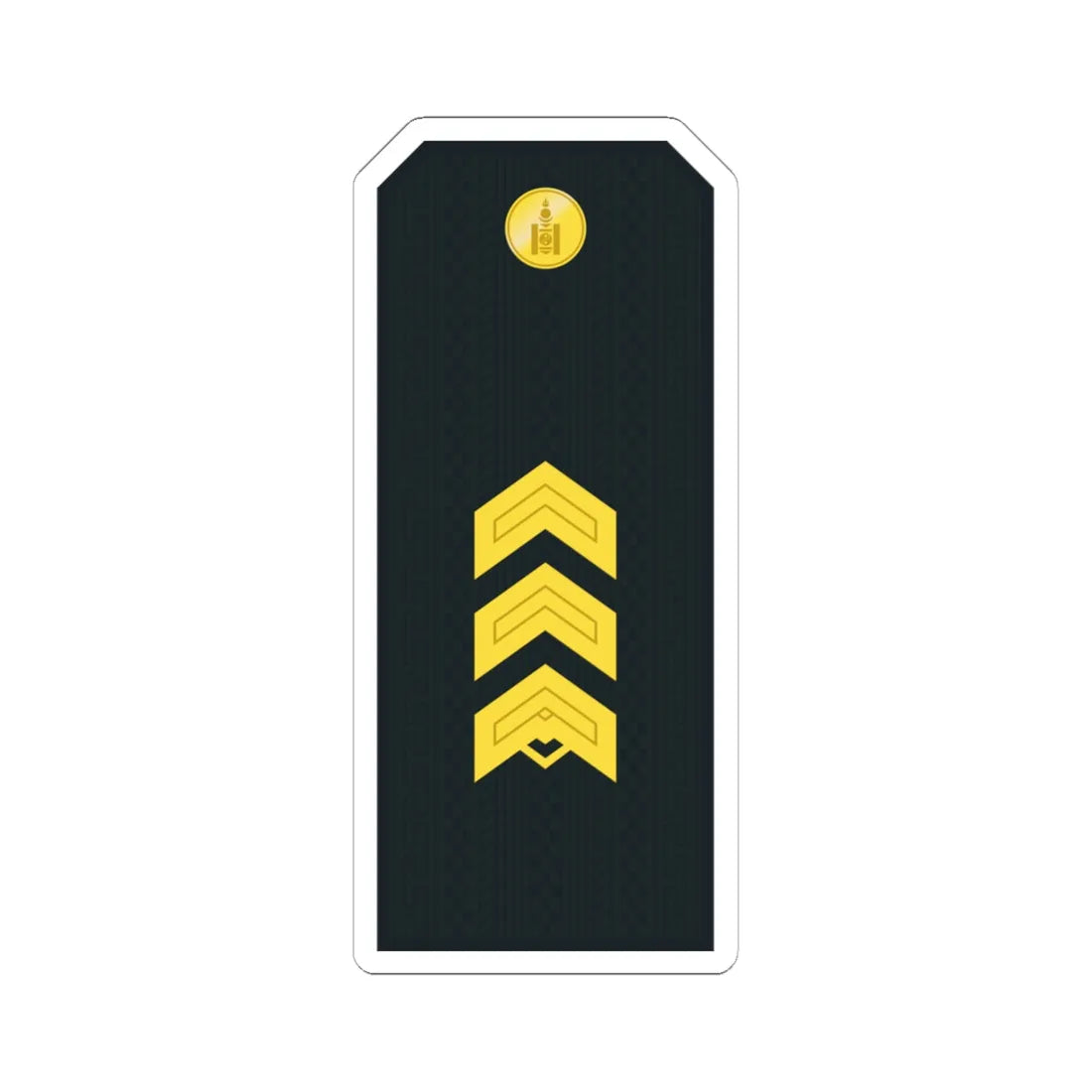 Mongolian Border troops SSG service (Mongolia) (Military Rank) STICKER Vinyl Kiss-Cut Decal 6 Inch White - The Sticker Space