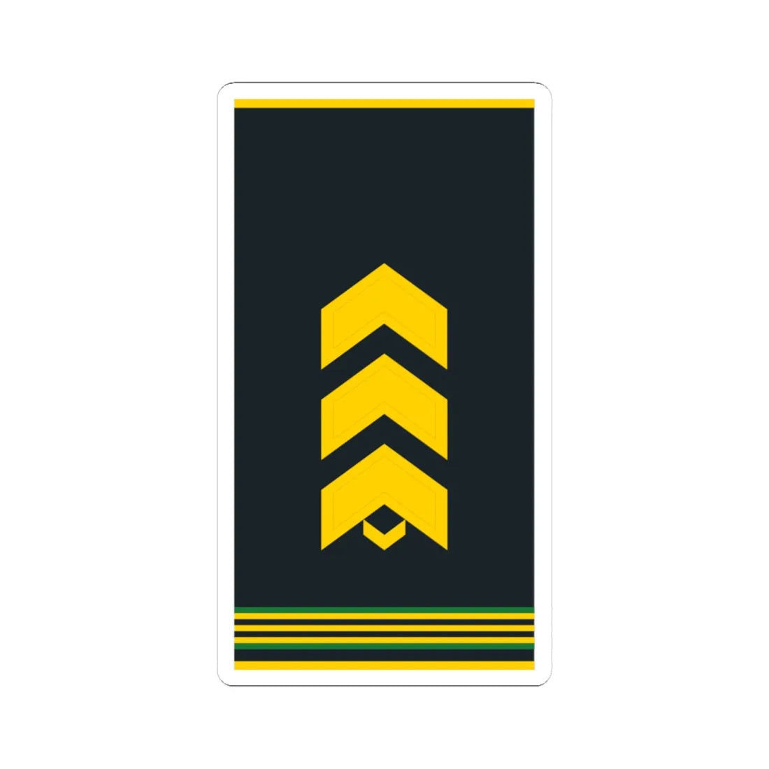 Mongolian Border troops SSG shirt (Mongolia) (Military Rank) STICKER Vinyl Kiss-Cut Decal 4 Inch White - The Sticker Space