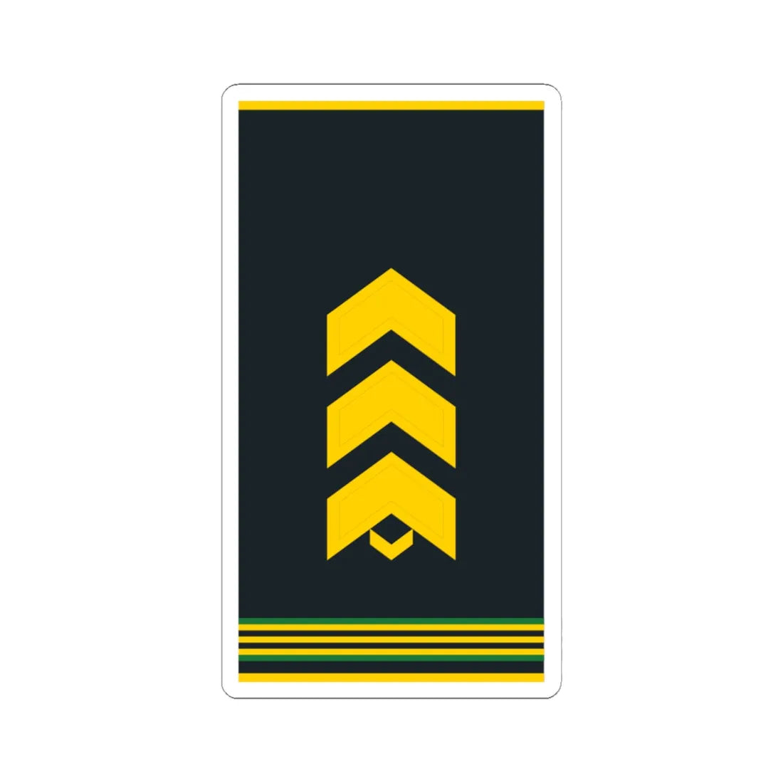 Mongolian Border troops SSG shirt (Mongolia) (Military Rank) STICKER Vinyl Kiss-Cut Decal 6 Inch White - The Sticker Space