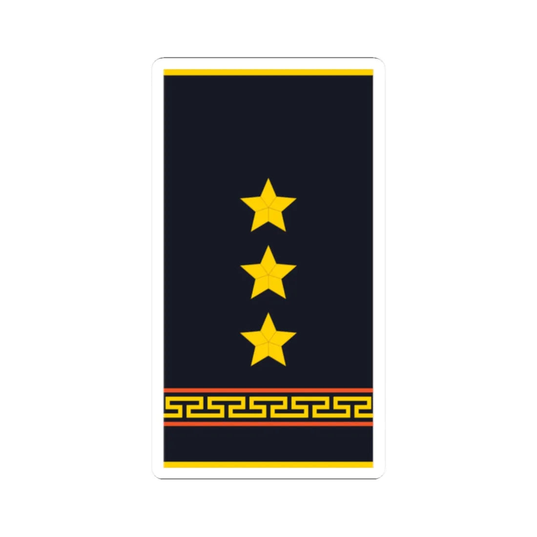Mongolian Civil defense 1LT shirt (Mongolia) (Military Rank) STICKER Vinyl Kiss-Cut Decal 2 Inch White - The Sticker Space