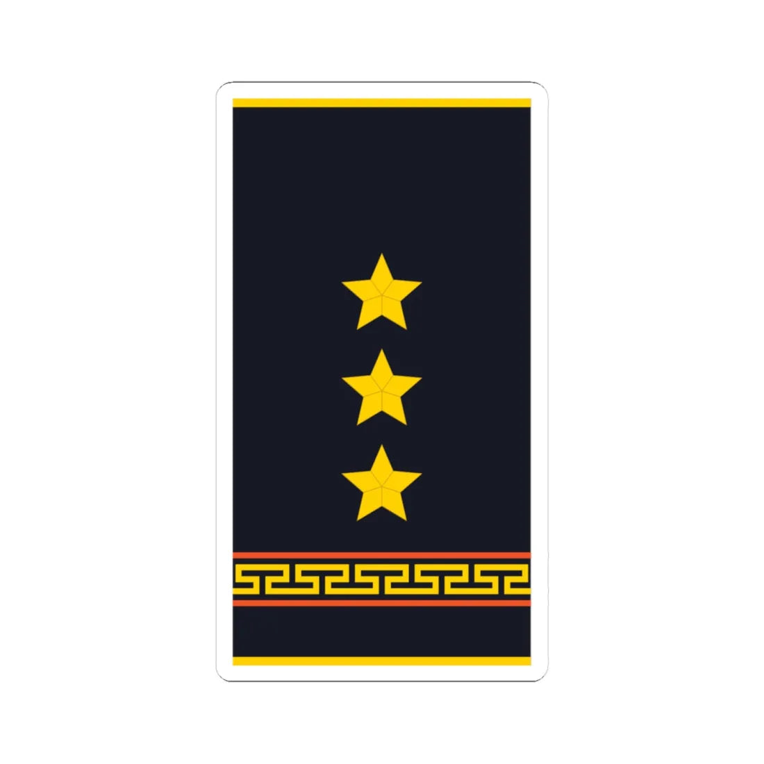 Mongolian Civil defense 1LT shirt (Mongolia) (Military Rank) STICKER Vinyl Kiss-Cut Decal 4 Inch White - The Sticker Space