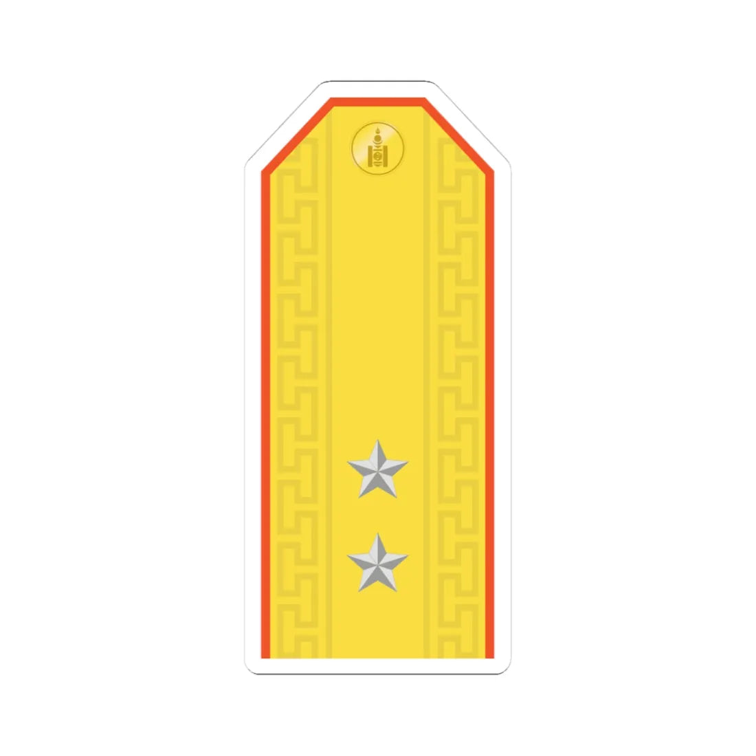 Mongolian Civil defense 2LT parade (Mongolia) (Military Rank) STICKER Vinyl Kiss-Cut Decal 3 Inch White - The Sticker Space