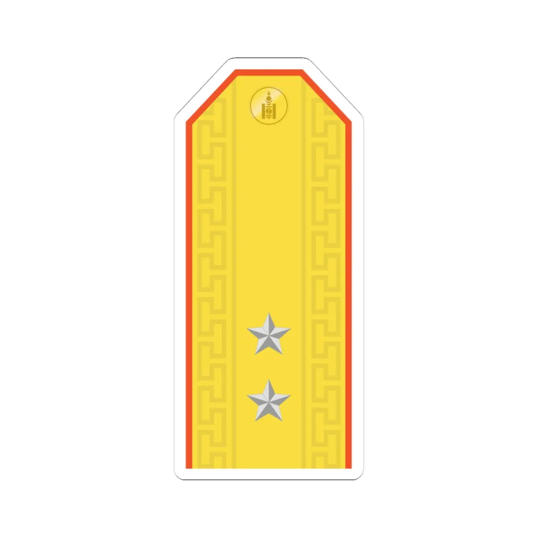Mongolian Civil defense 2LT parade (Mongolia) (Military Rank) STICKER Vinyl Kiss-Cut Decal 4 Inch White - The Sticker Space