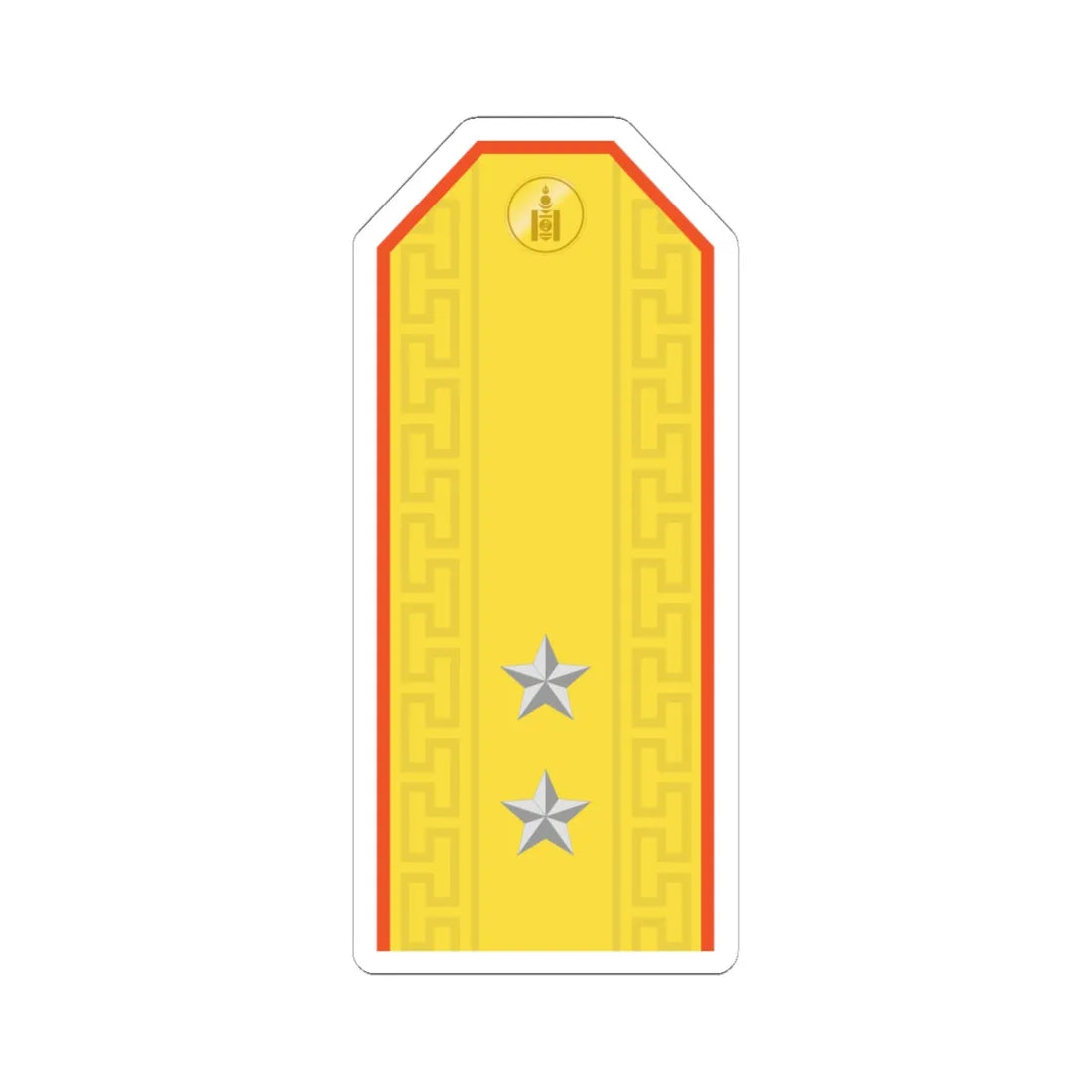 Mongolian Civil defense 2LT parade (Mongolia) (Military Rank) STICKER Vinyl Kiss-Cut Decal 6 Inch White - The Sticker Space