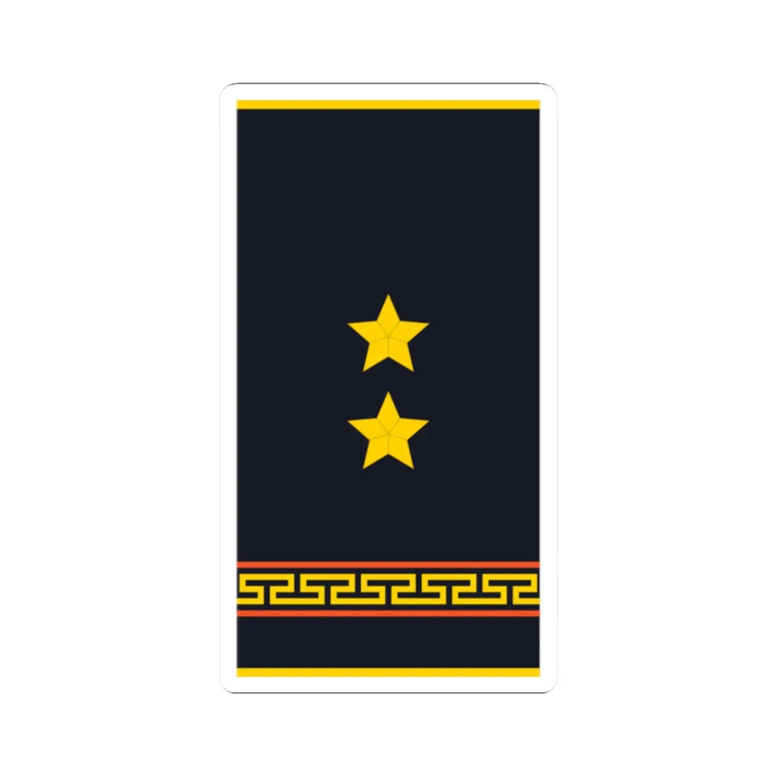 Mongolian Civil defense 2LT shirt (Mongolia) (Military Rank) STICKER Vinyl Kiss-Cut Decal 2 Inch White - The Sticker Space