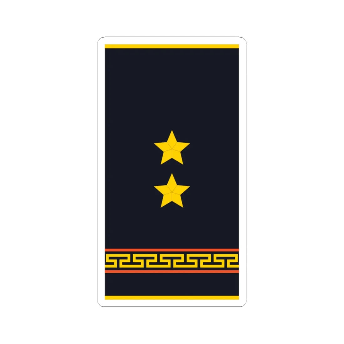 Mongolian Civil defense 2LT shirt (Mongolia) (Military Rank) STICKER Vinyl Kiss-Cut Decal 3 Inch White - The Sticker Space