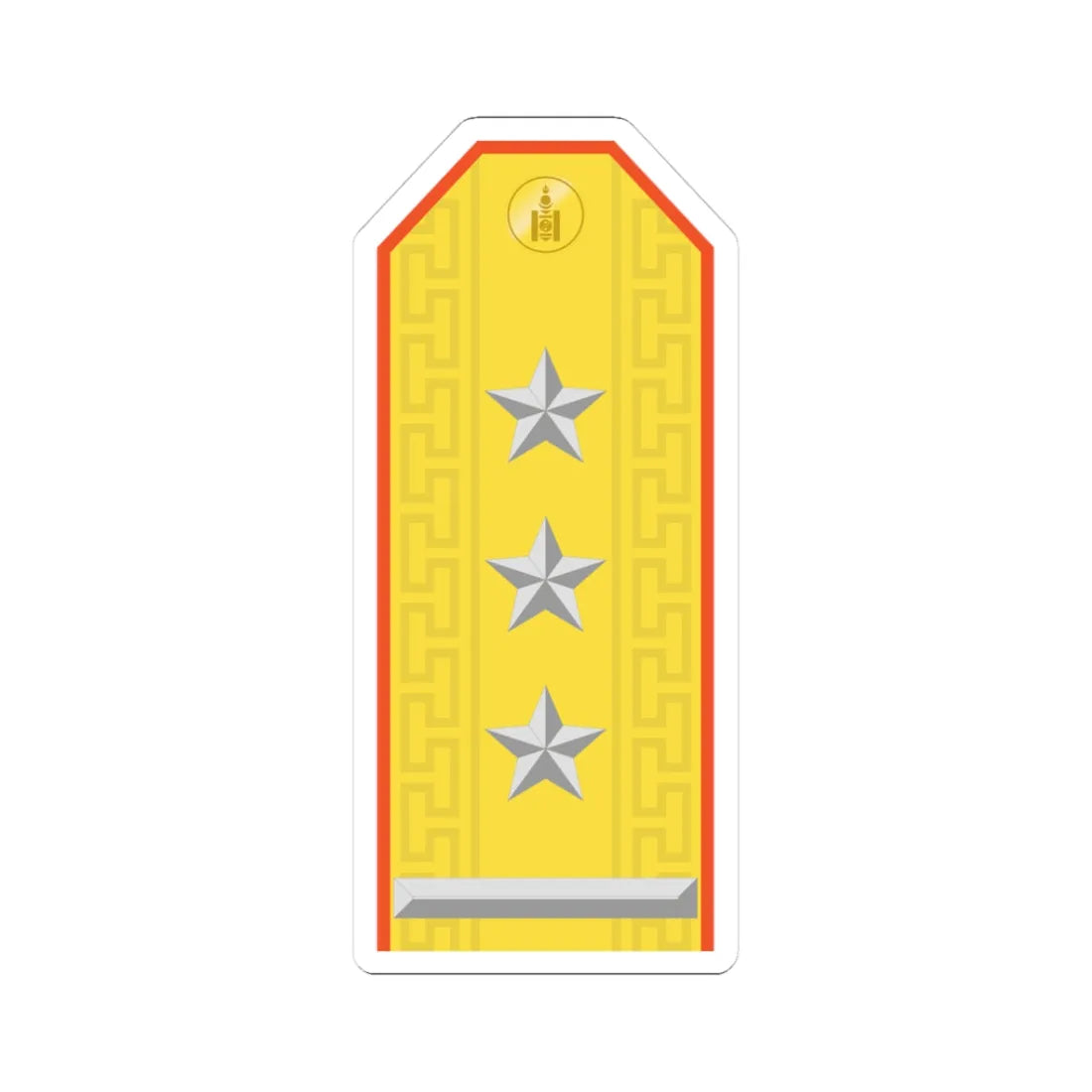 Mongolian Civil defense COL parade (Mongolia) (Military Rank) STICKER Vinyl Kiss-Cut Decal 3 Inch White - The Sticker Space