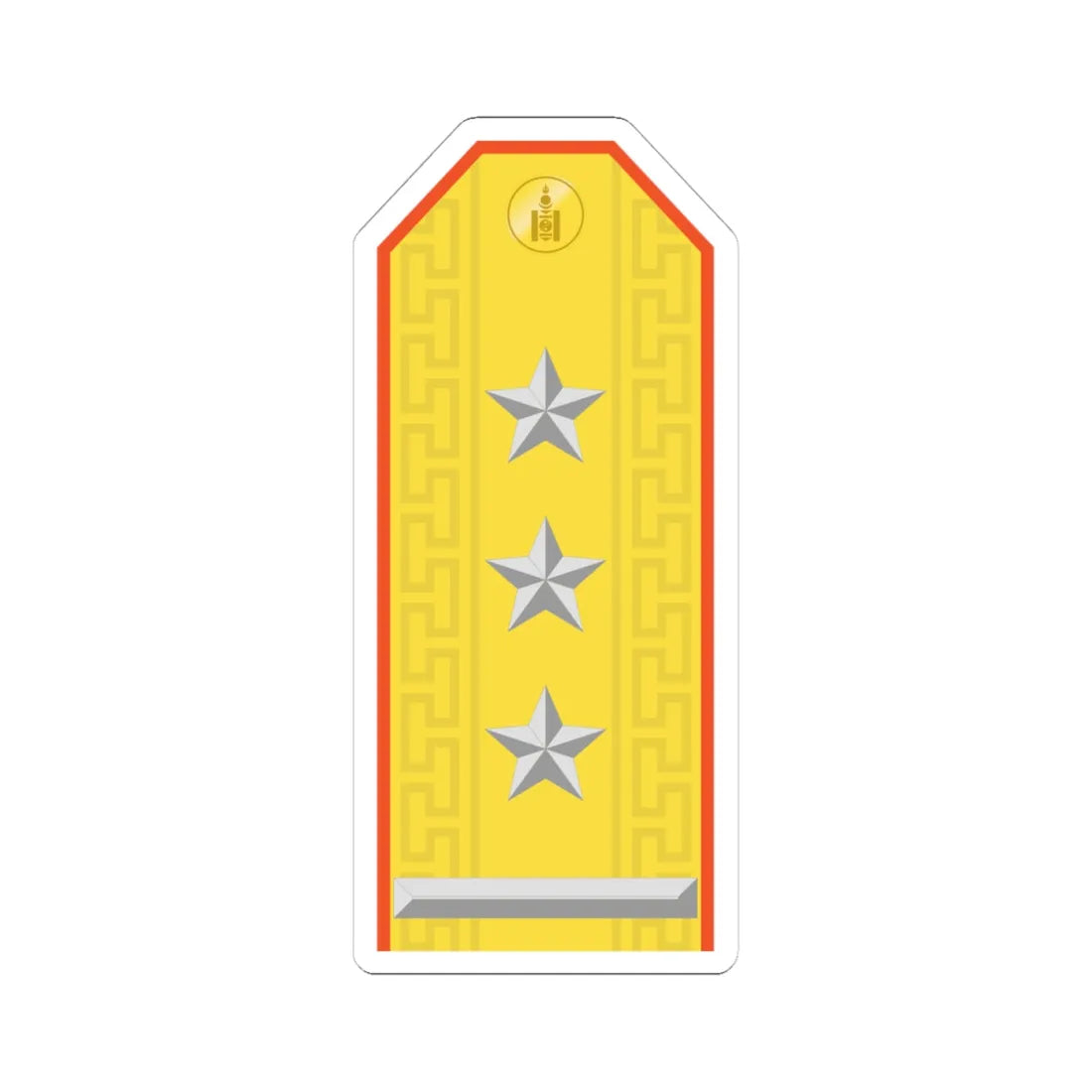 Mongolian Civil defense COL parade (Mongolia) (Military Rank) STICKER Vinyl Kiss-Cut Decal 4 Inch White - The Sticker Space