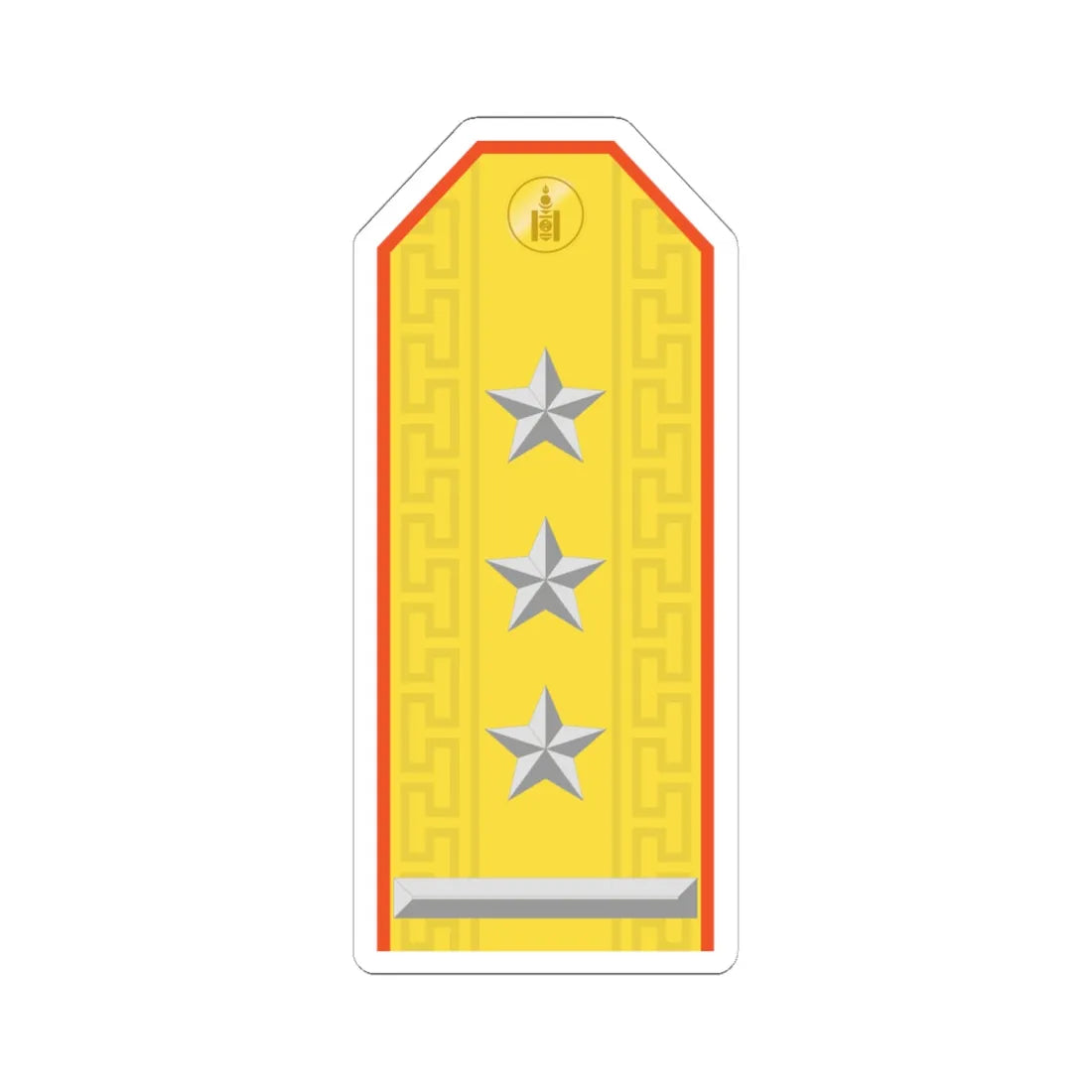 Mongolian Civil defense COL parade (Mongolia) (Military Rank) STICKER Vinyl Kiss-Cut Decal 6 Inch White - The Sticker Space