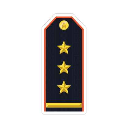 Mongolian Civil defense COL service (Mongolia) (Military Rank) STICKER Vinyl Kiss-Cut Decal 4 Inch White - The Sticker Space