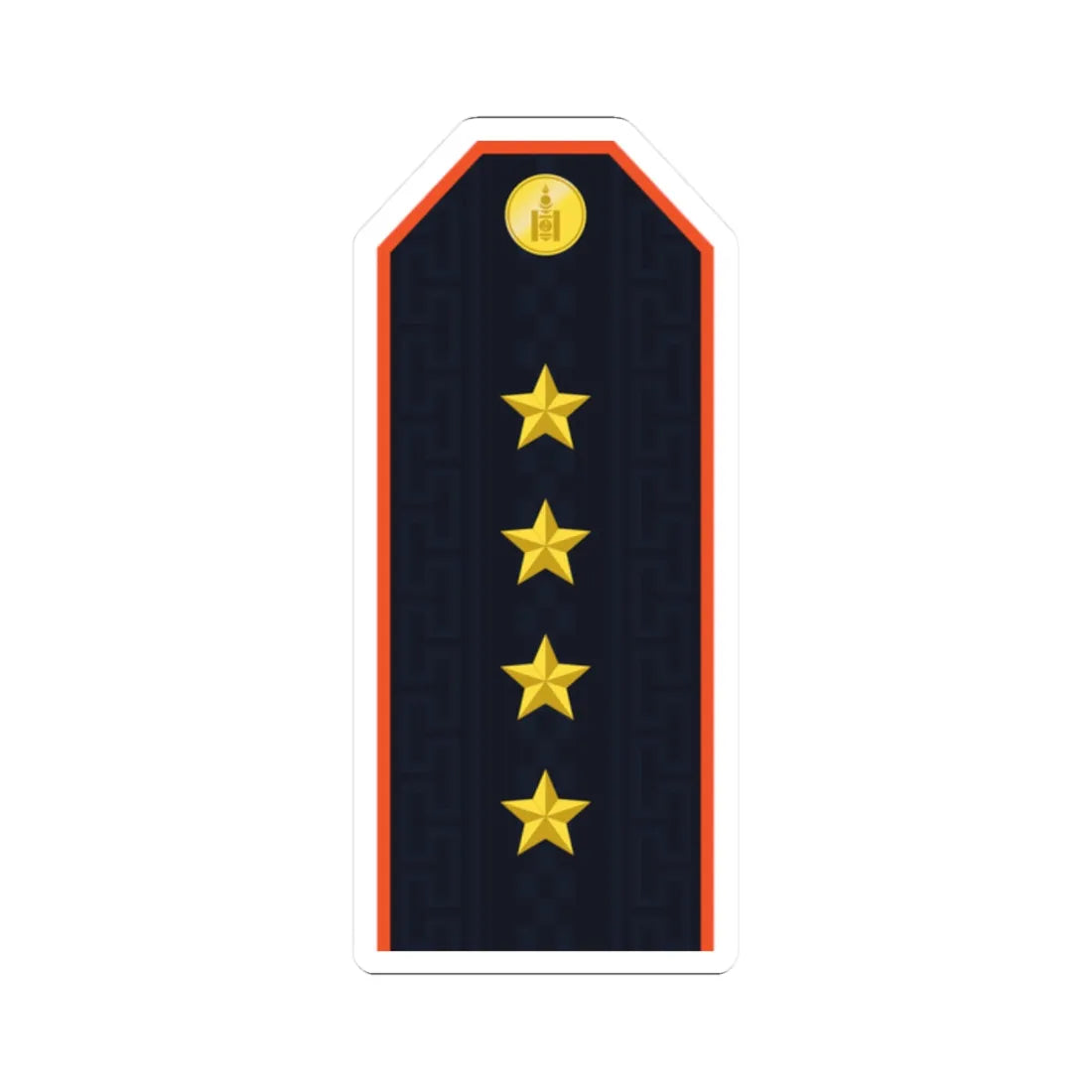 Mongolian Civil defense CPT service (Mongolia) (Military Rank) STICKER Vinyl Kiss-Cut Decal 2 Inch White - The Sticker Space