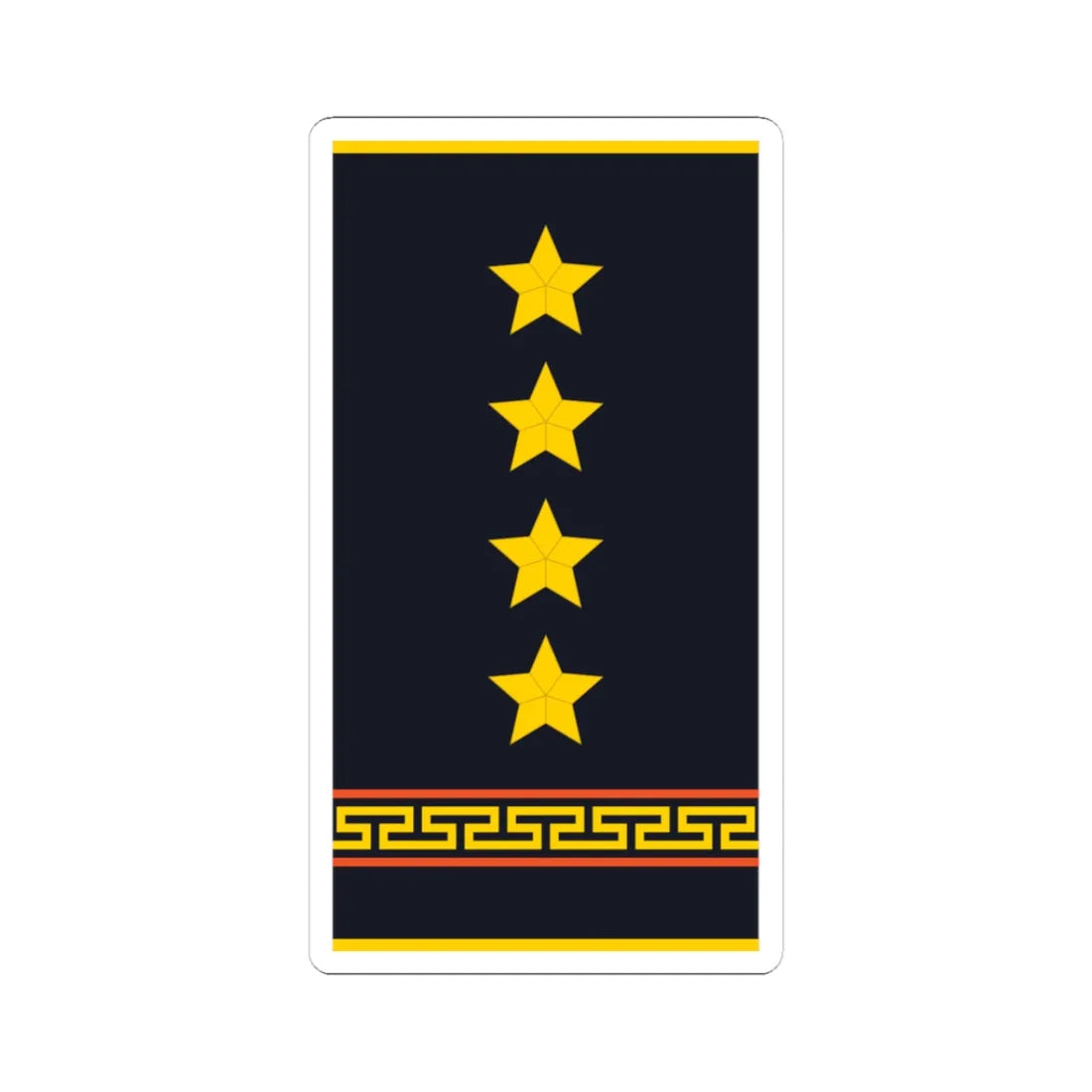 Mongolian Civil defense CPT shirt (Mongolia) (Military Rank) STICKER Vinyl Kiss-Cut Decal 3 Inch White - The Sticker Space