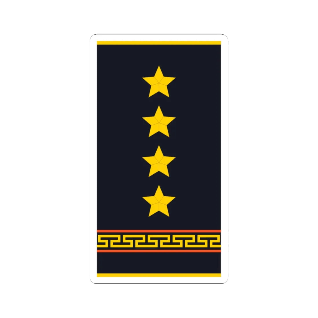 Mongolian Civil defense CPT shirt (Mongolia) (Military Rank) STICKER Vinyl Kiss-Cut Decal 4 Inch White - The Sticker Space