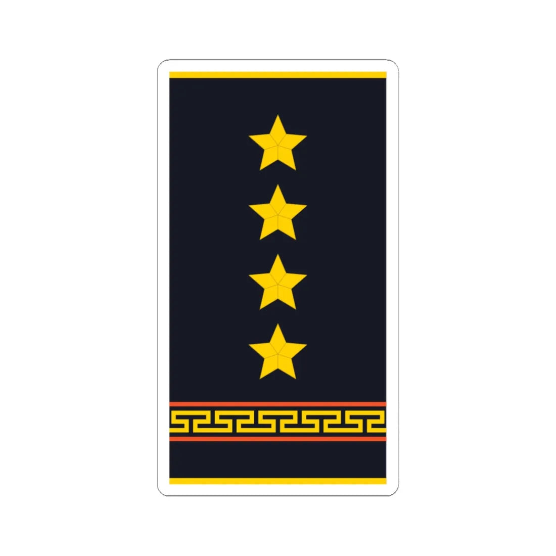 Mongolian Civil defense CPT shirt (Mongolia) (Military Rank) STICKER Vinyl Kiss-Cut Decal 6 Inch White - The Sticker Space