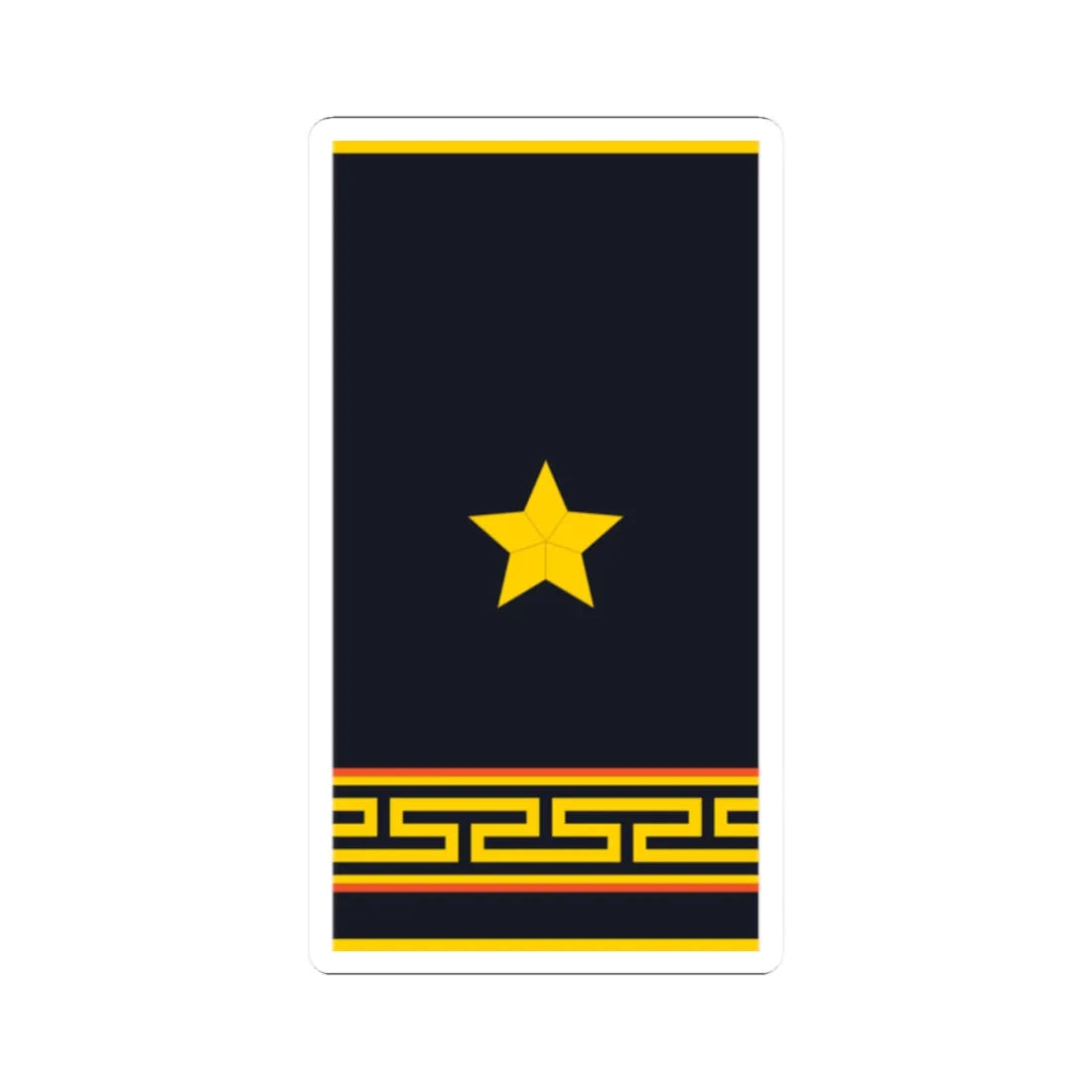 Mongolian Civil defense MAJ shirt (Mongolia) (Military Rank) STICKER Vinyl Kiss-Cut Decal 2 Inch White - The Sticker Space