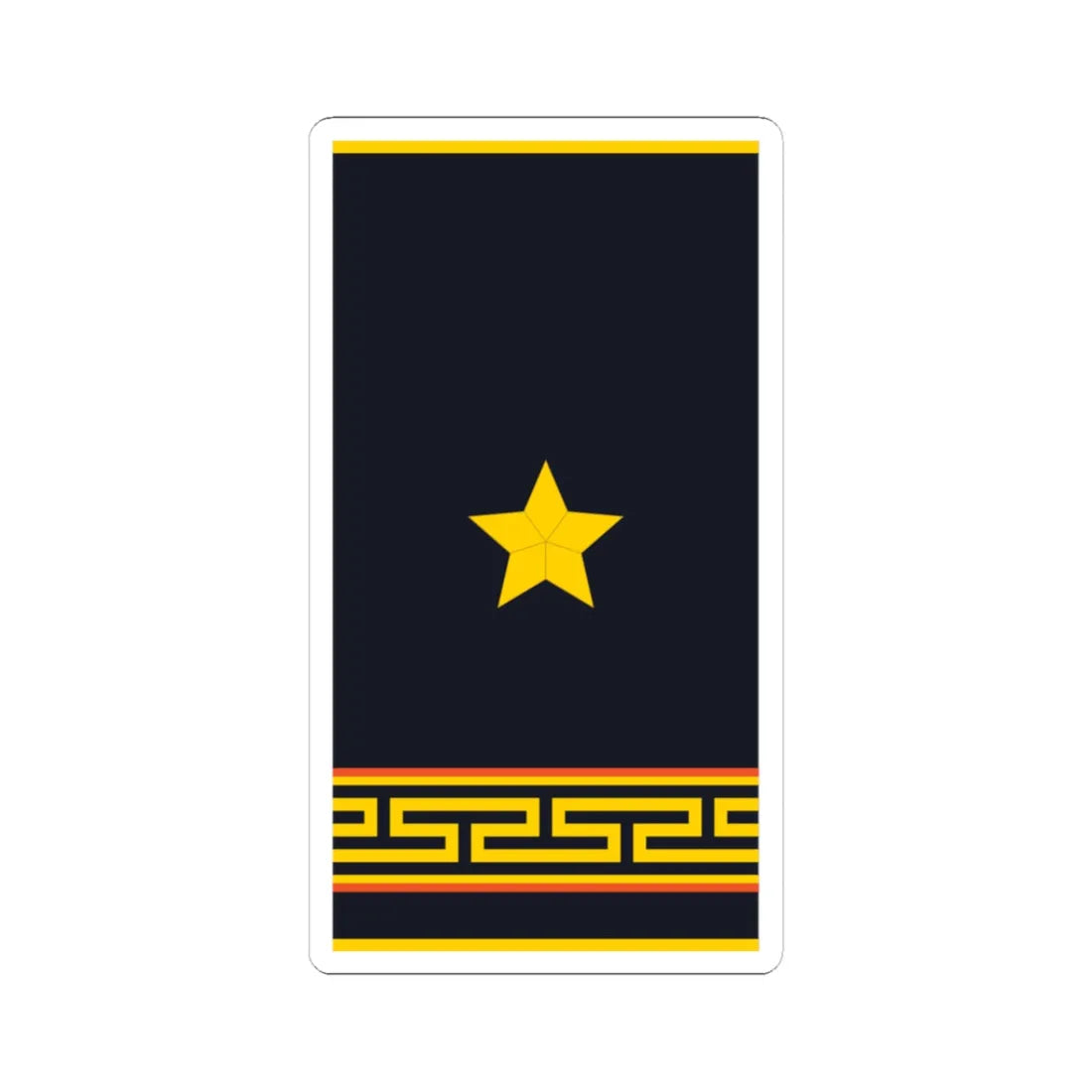 Mongolian Civil defense MAJ shirt (Mongolia) (Military Rank) STICKER Vinyl Kiss-Cut Decal 3 Inch White - The Sticker Space